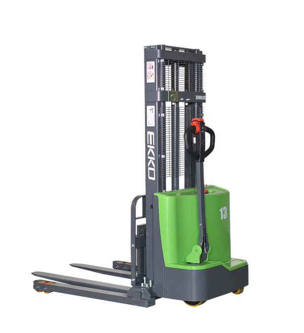 EKKO Lithium Straddle Stacker 2800 lb Cap., 145" Height - EB13C-145Li
