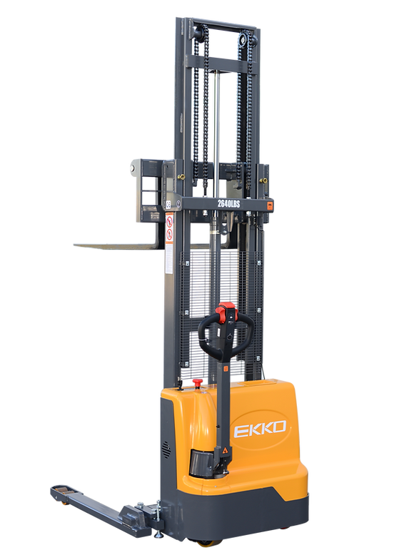 EKKO Full Powered Straddle Stacker 2640 lb Cap., 138" Height - EB12E-138