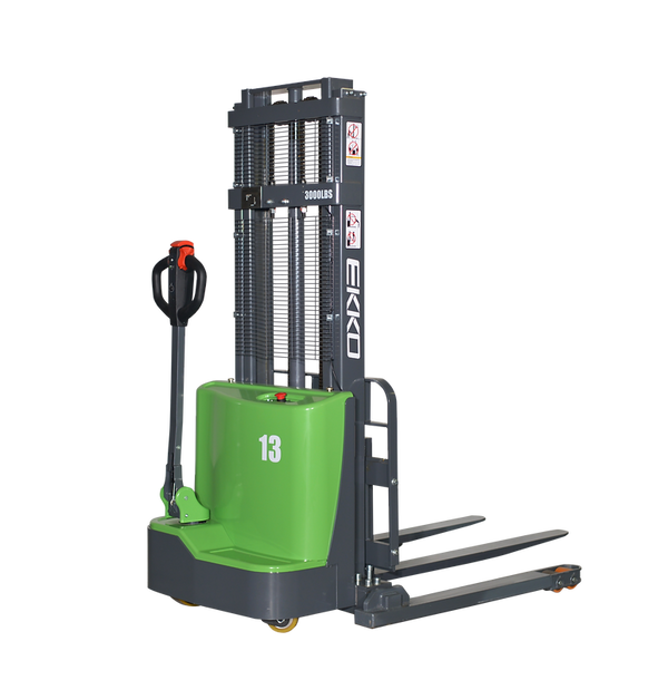 EKKO Lithium Straddle Stacker 2800 lb Cap., 138" Height - EB13C-138Li