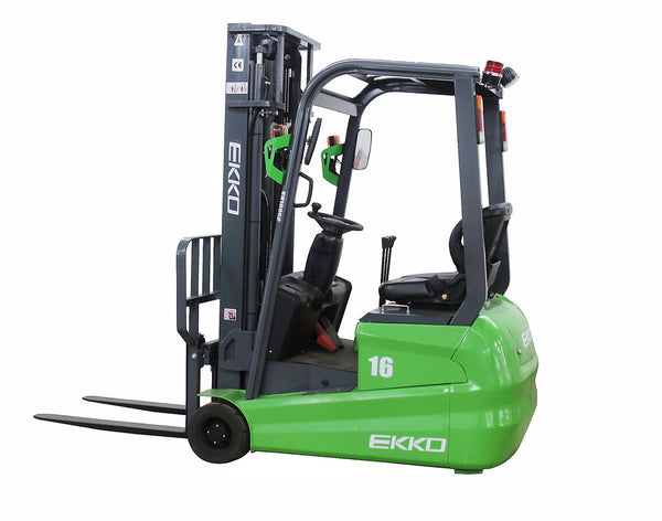 EKKO 3-Wheel Lithium Forklift, 3,500 lbs Capacity, 189" Lift Height - EK16A-189Li