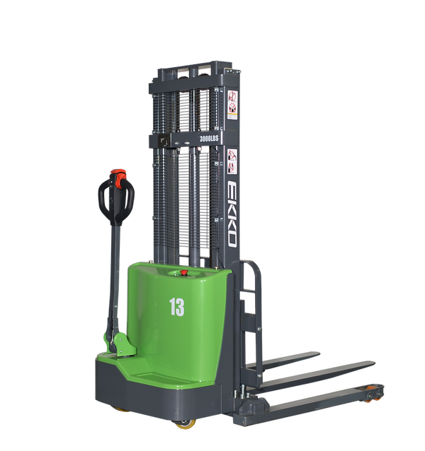 EKKO Lithium Straddle Stacker 2800 lb Cap., 98" Height - EB13C-98Li