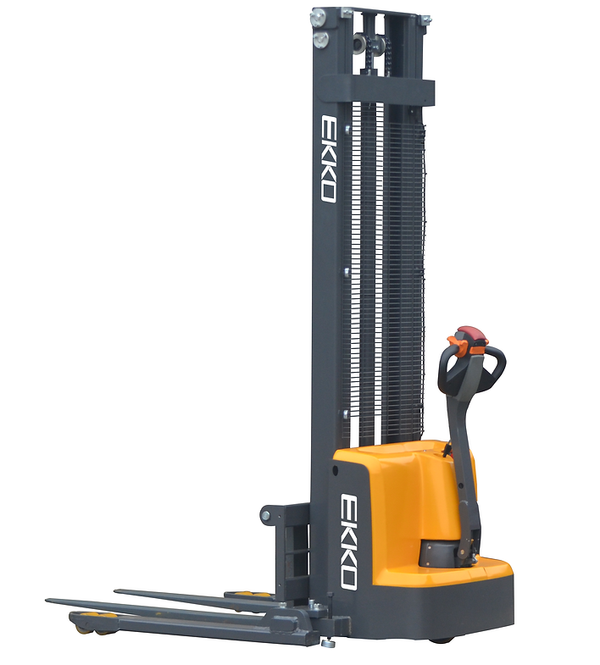 EKKO Full Powered Straddle Stacker 2800 lb Cap., 138" Height - EB13E-138