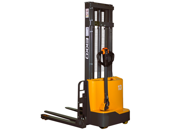 EKKO Full Powered Straddle Stacker 2800 lb Cap., 138" Height - EB13C-138
