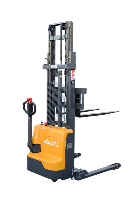 EKKO Full Powered Straddle Stacker 2640 lb Cap., 138" Height - EB12E-138 - alternate view