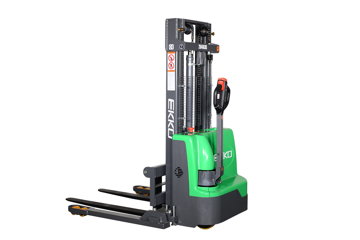 EKKO Lithium Iron Phosphate Straddle Stacker 72"Mast, 98" Lift - EB12E-98Li