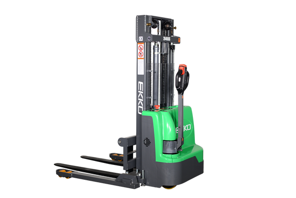 EKKO Lithium Iron Phosphate Straddle Stacker 72"Mast, 98" Lift - EB12E-98Li