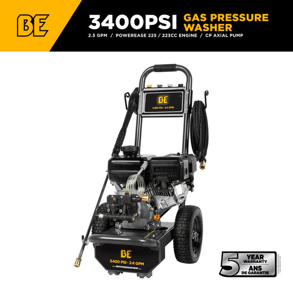 BE Power 3,400 PSI 2.5 GPM Cold Water Gas Pressure Washer - B3475PX - alternate view