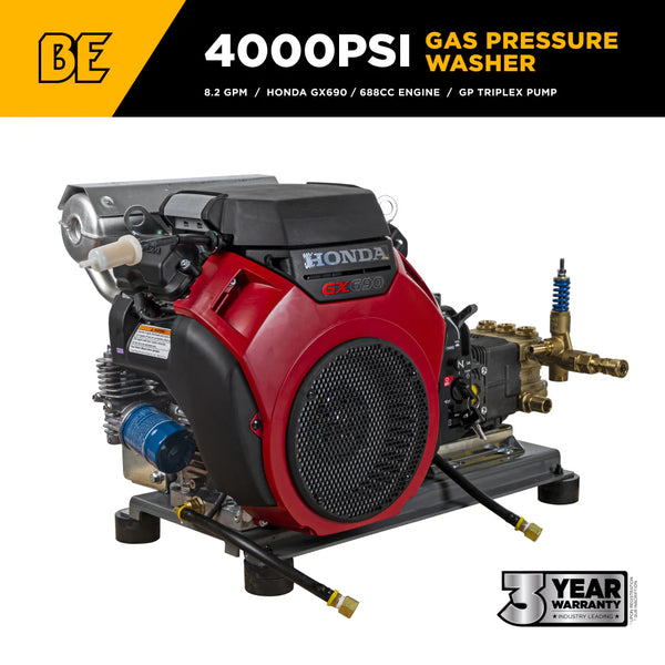 BE Power 4,000 PSI - 8.2 GPM Cold Water Gas Pressure Washer - B4024HETBGS - alternate view