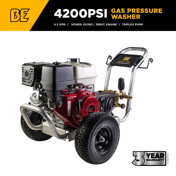 BE Power 4,200 PSI - 4.2 GPM Cold Water Gas Pressure Washer - B4213HABGS - alternate view