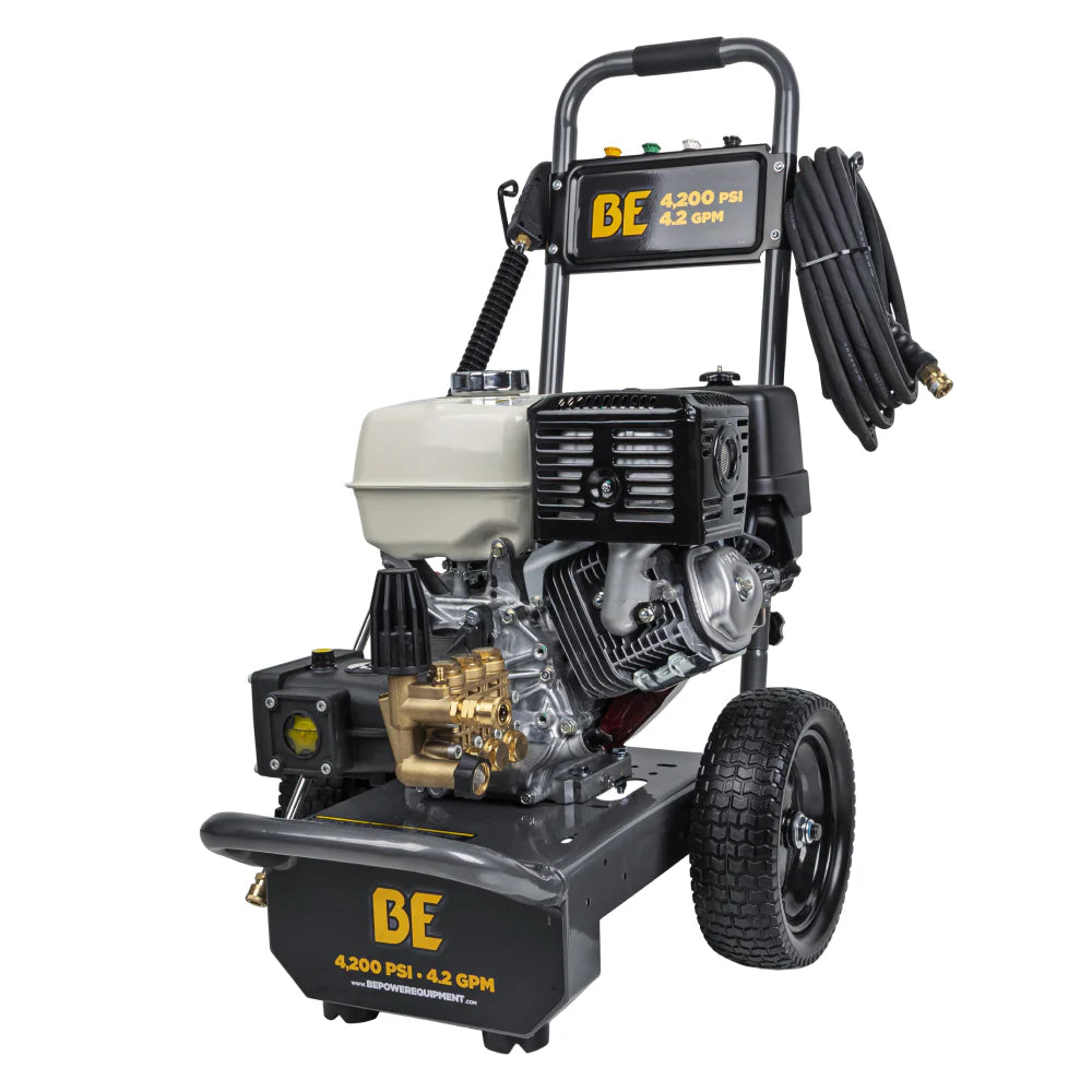 BE Power 4,200 PSI - 4.2 GPM Cold Water Gas Pressure Washer With Soap Injector - B4213HA