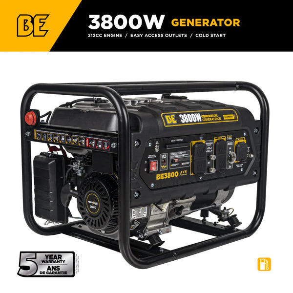 BE Power 3,800 Watt Generator - BE3800 - alternate view