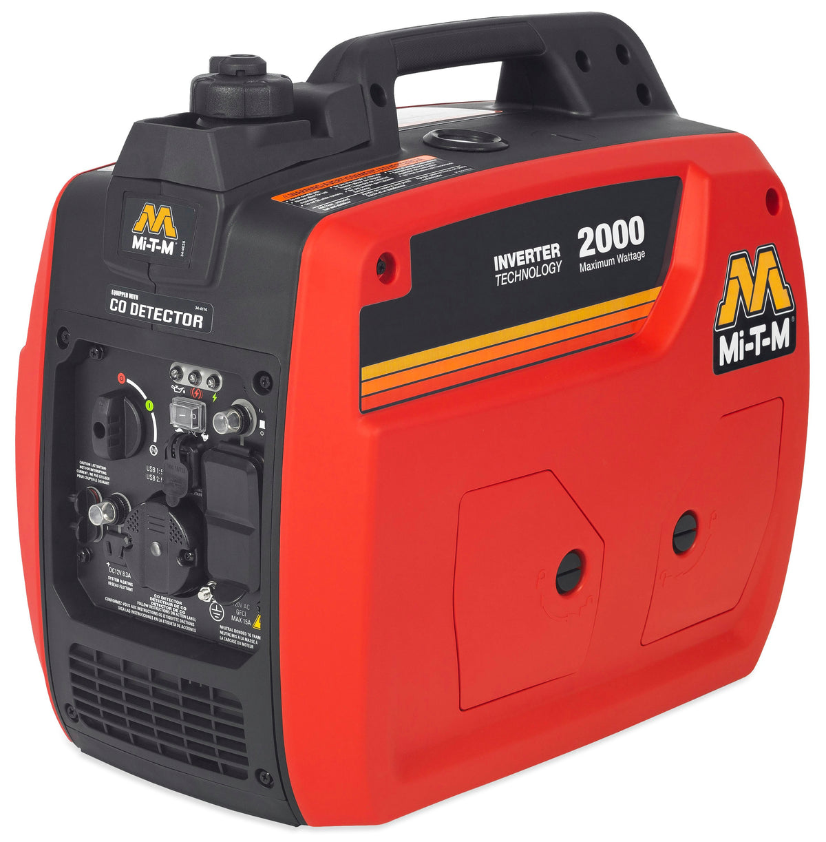 Mi-T-M 1,600/2,000W Gasoline-Powered Portable Inverter Generator with Recoil Pull Start - GEN-2000-IMM1