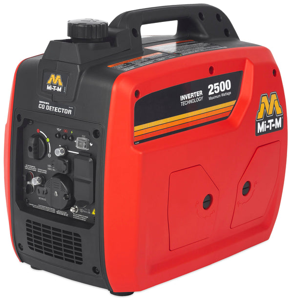 Mi-T-M 2,300/2,500W Gasoline-Powered Portable Inverter Generator with Recoil Pull Start - GEN-2500-IMM1