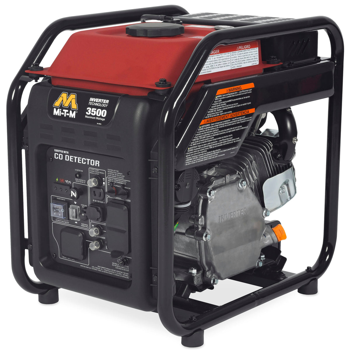 Mi-T-M 3,200/3,500W Gasoline-Powered Portable Inverter Generator with Recoil Pull Start - GEN-3500-IMM1