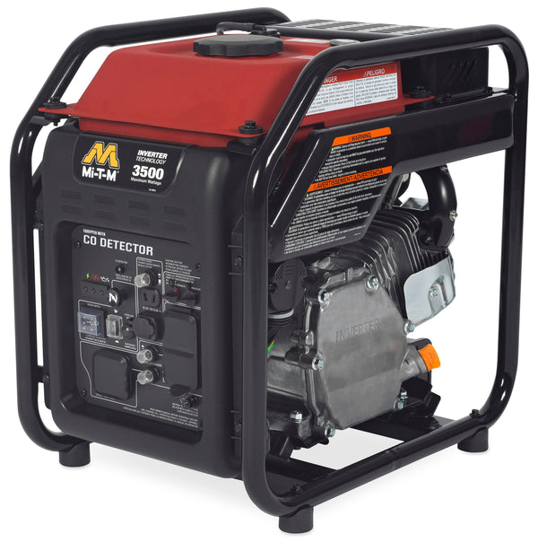 Mi-T-M 3,200/3,500W Gasoline-Powered Portable Inverter Generator with Recoil Pull Start - GEN-3500-IMM1
