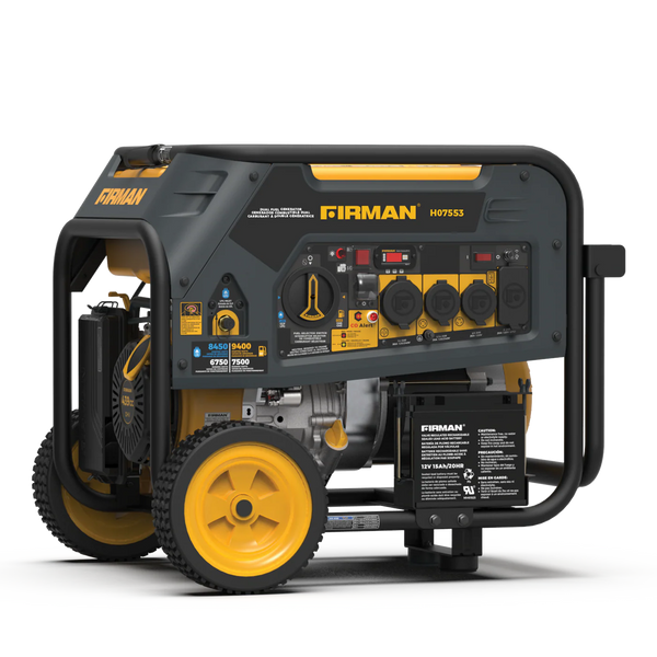 Firman Dual Fuel Portable Generator 9400W Electric Start 120/240V with CO Alert - H07553