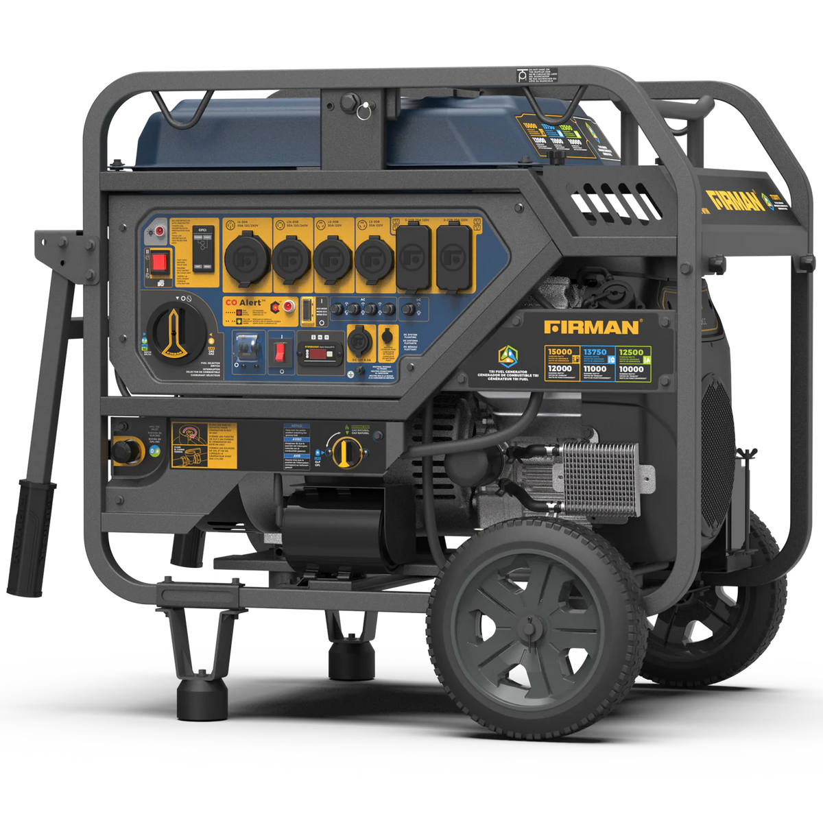 Firman Tri Fuel Portable Generator 15000W Electric Start 120/240V with CO Alert