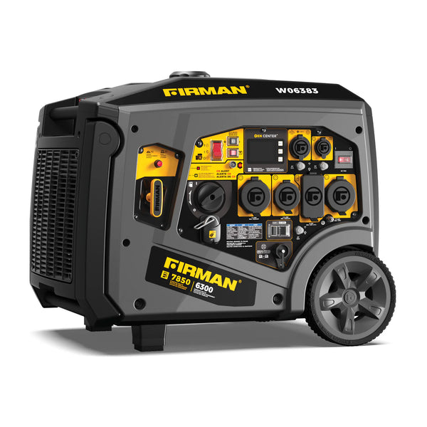 Firman Gas Inverter Portable Generator 7850/6300 Watt Remote Start 120/240V CO Alert - W06383